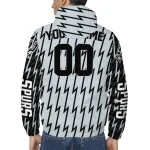 custom san antonio spurs lightning strike grid silver windbreaker jacket best selling