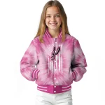 custom san antonio spurs pink tie dye pink varsity jacket best selling