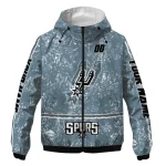 custom san antonio spurs shards cluster silver windbreaker jacket best selling