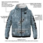 custom san antonio spurs shards cluster silver windbreaker jacket best selling