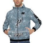 custom san antonio spurs shards cluster silver windbreaker jacket best selling