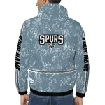 custom san antonio spurs shards cluster silver windbreaker jacket best selling
