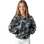 custom san antonio spurs skull horde silver varsity jacket best selling