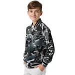 custom san antonio spurs skull horde silver varsity jacket best selling
