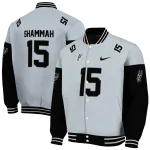 custom san antonio spurs team patch silver varsity jacket best selling