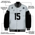 custom san antonio spurs team patch silver varsity jacket best selling