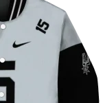 custom san antonio spurs team patch silver varsity jacket best selling