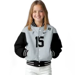 custom san antonio spurs team patch silver varsity jacket best selling