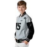custom san antonio spurs team patch silver varsity jacket best selling
