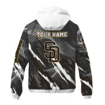 custom san diego padres claw mesh brown gray windbreaker jacket best selling