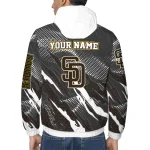 custom san diego padres claw mesh brown gray windbreaker jacket best selling