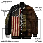 custom san diego padres flag wood brown varsity jacket best selling