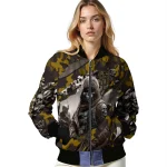 custom san diego padres skull horde brown bomber jacket best selling