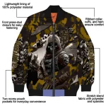 custom san diego padres skull horde brown bomber jacket best selling