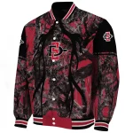 custom san diego state aztecs antlers motif red black varsity jacket best selling