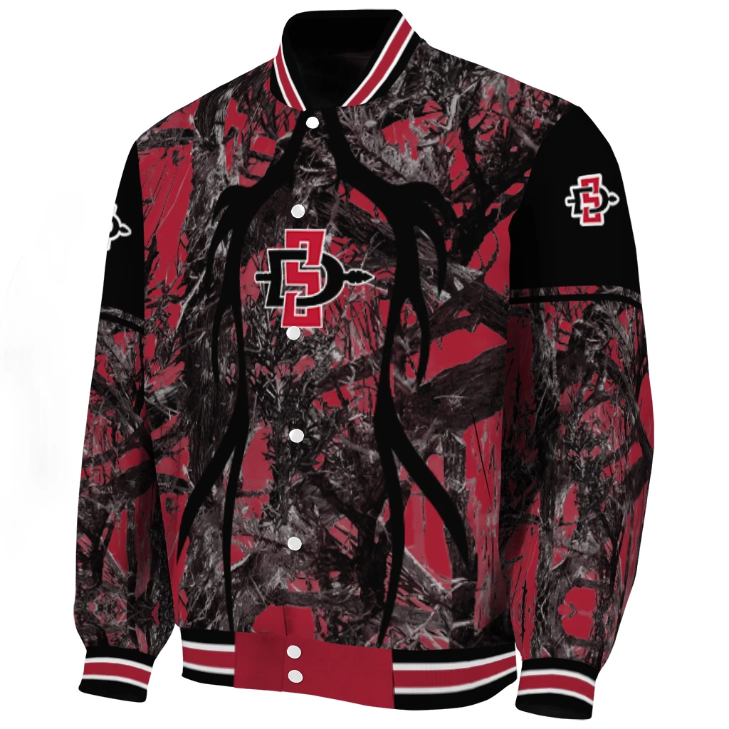 custom san diego state aztecs antlers motif red black varsity jacket best selling custom san diego state aztecs antlers motif red black varsity jacket best selling