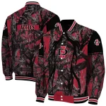 custom san diego state aztecs antlers motif red black varsity jacket best selling