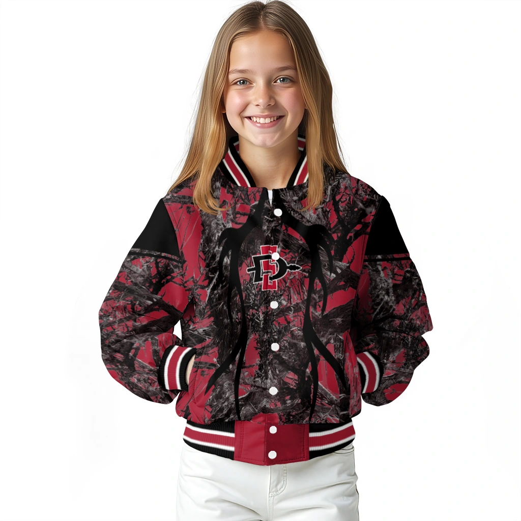 custom san diego state aztecs antlers motif red black varsity jacket top rated custom san diego state aztecs antlers motif red black varsity jacket top rated
