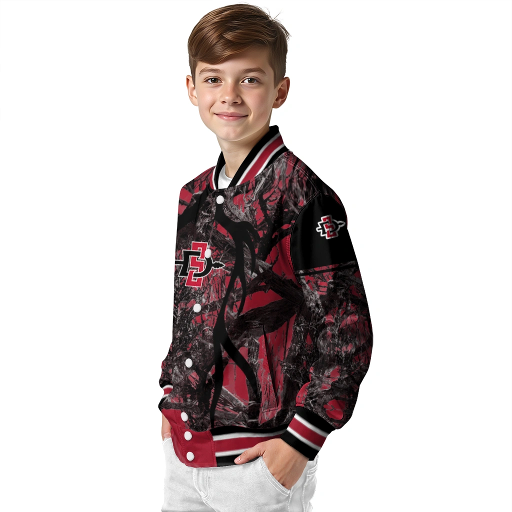 custom san diego state aztecs antlers motif red black varsity jacket trendy custom san diego state aztecs antlers motif red black varsity jacket trendy