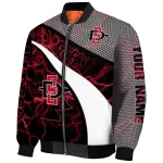 custom san diego state aztecs electric flash red bomber jacket best selling