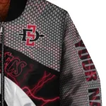 custom san diego state aztecs electric flash red bomber jacket best selling