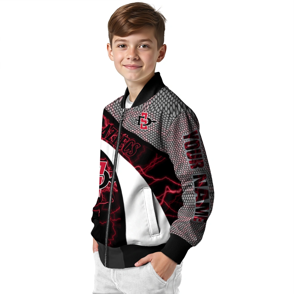 custom san diego state aztecs electric flash red bomber jacket trendy custom san diego state aztecs electric flash red bomber jacket trendy