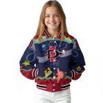 custom san diego state aztecs spongebob playtime red blue varsity jacket best selling