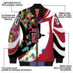custom san diego state aztecs stars and stripes slashes red bomber jacket best selling