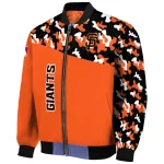 custom san francisco giants camouflage print orange bomber jacket best selling