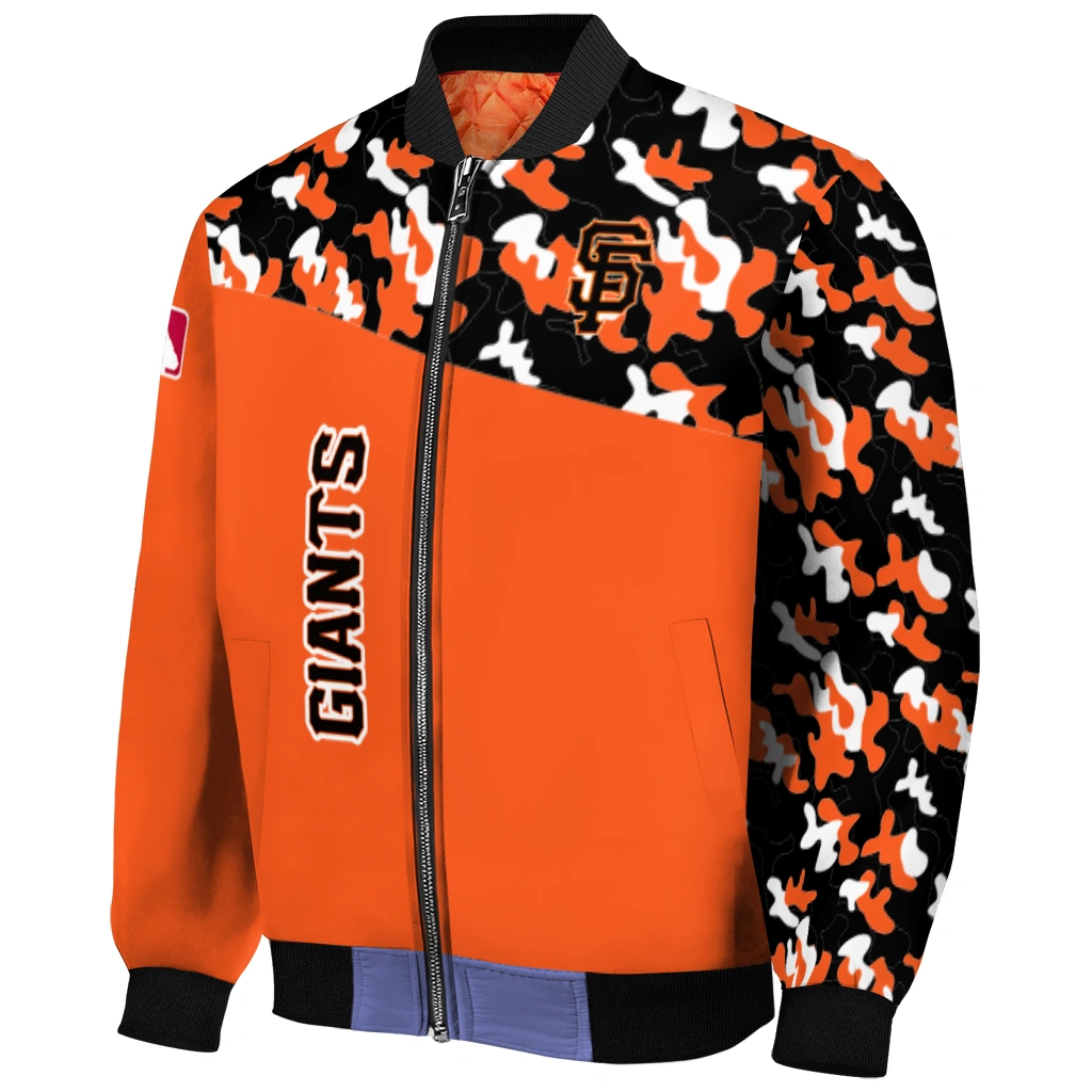 custom san francisco giants camouflage print orange bomber jacket fashion forward custom san francisco giants camouflage print orange bomber jacket fashion forward