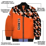 custom san francisco giants camouflage print orange bomber jacket best selling