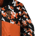 custom san francisco giants camouflage print orange bomber jacket best selling