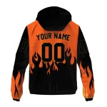 custom san francisco giants flame trim orange black windbreaker jacket best selling