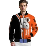 custom san francisco giants snoopy head orange bomber jacket best selling