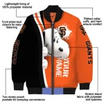 custom san francisco giants snoopy head orange bomber jacket best selling