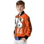 custom san francisco giants snoopy head orange bomber jacket best selling
