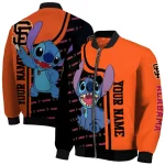 custom san francisco giants stitch laughing orange bomber jacket best selling