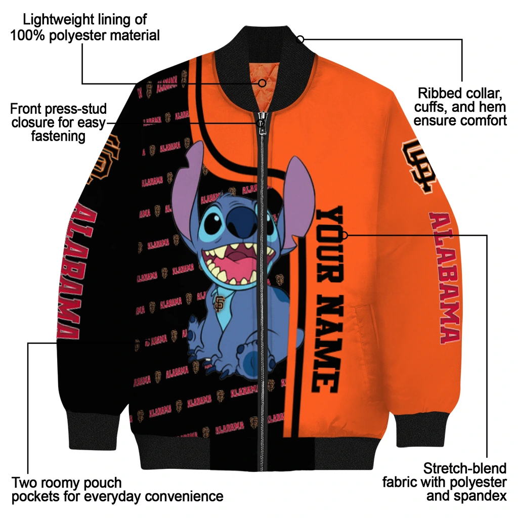custom san francisco giants stitch laughing orange bomber jacket new arrival custom san francisco giants stitch laughing orange bomber jacket new arrival