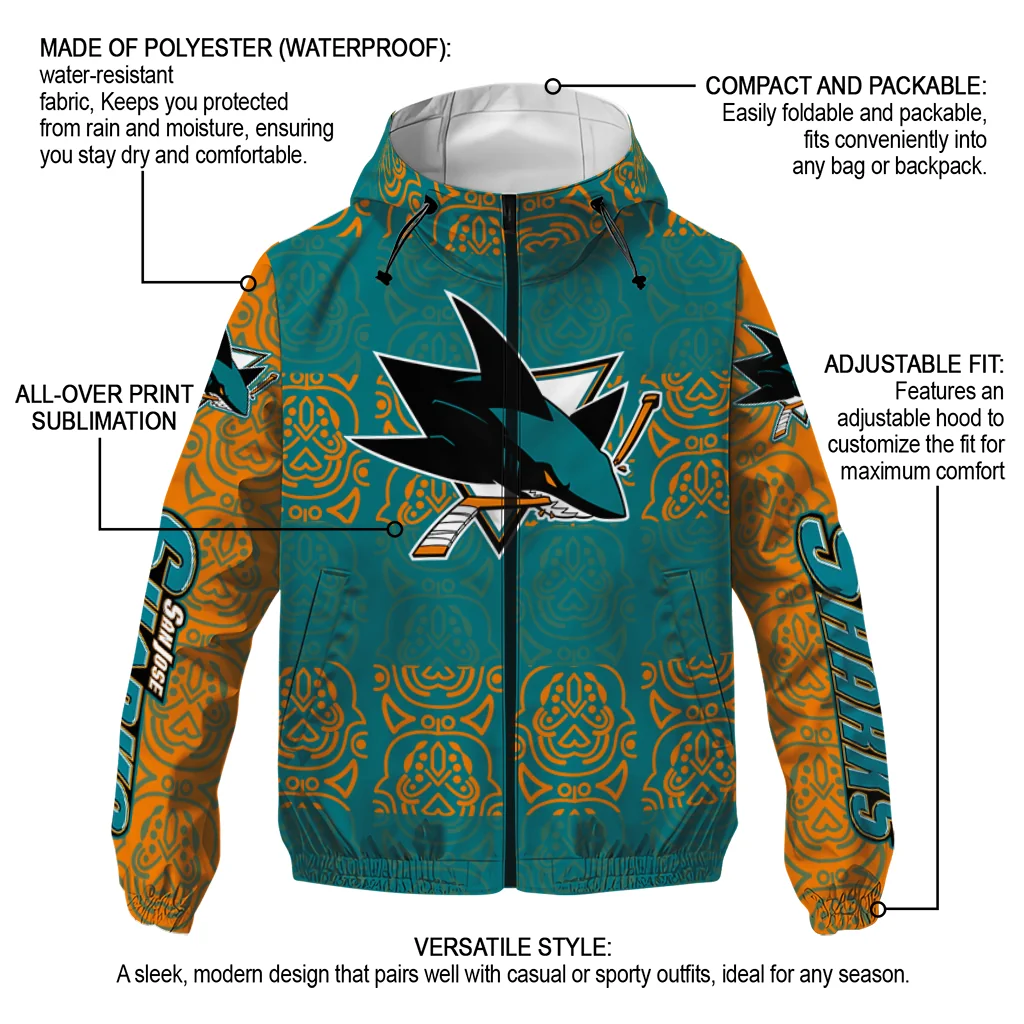 custom san jose sharks cat eyes teal windbreaker jacket new arrival custom san jose sharks cat eyes teal windbreaker jacket new arrival