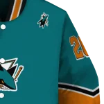 custom san jose sharks chevron style teal varsity jacket best selling