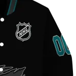 custom san jose sharks claw cut black varsity jacket best selling