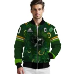 custom san jose sharks shamrock vortex green bomber jacket best selling