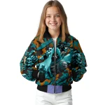 custom san jose sharks skull horde teal bomber jacket best selling