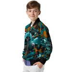 custom san jose sharks skull horde teal bomber jacket best selling