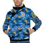 custom san jose state spartans shark art blue windbreaker jacket best selling