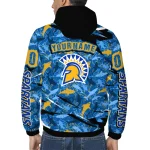 custom san jose state spartans shark art blue windbreaker jacket best selling