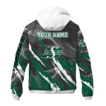 custom saskatchewan roughriders claw mesh green gray windbreaker jacket best selling
