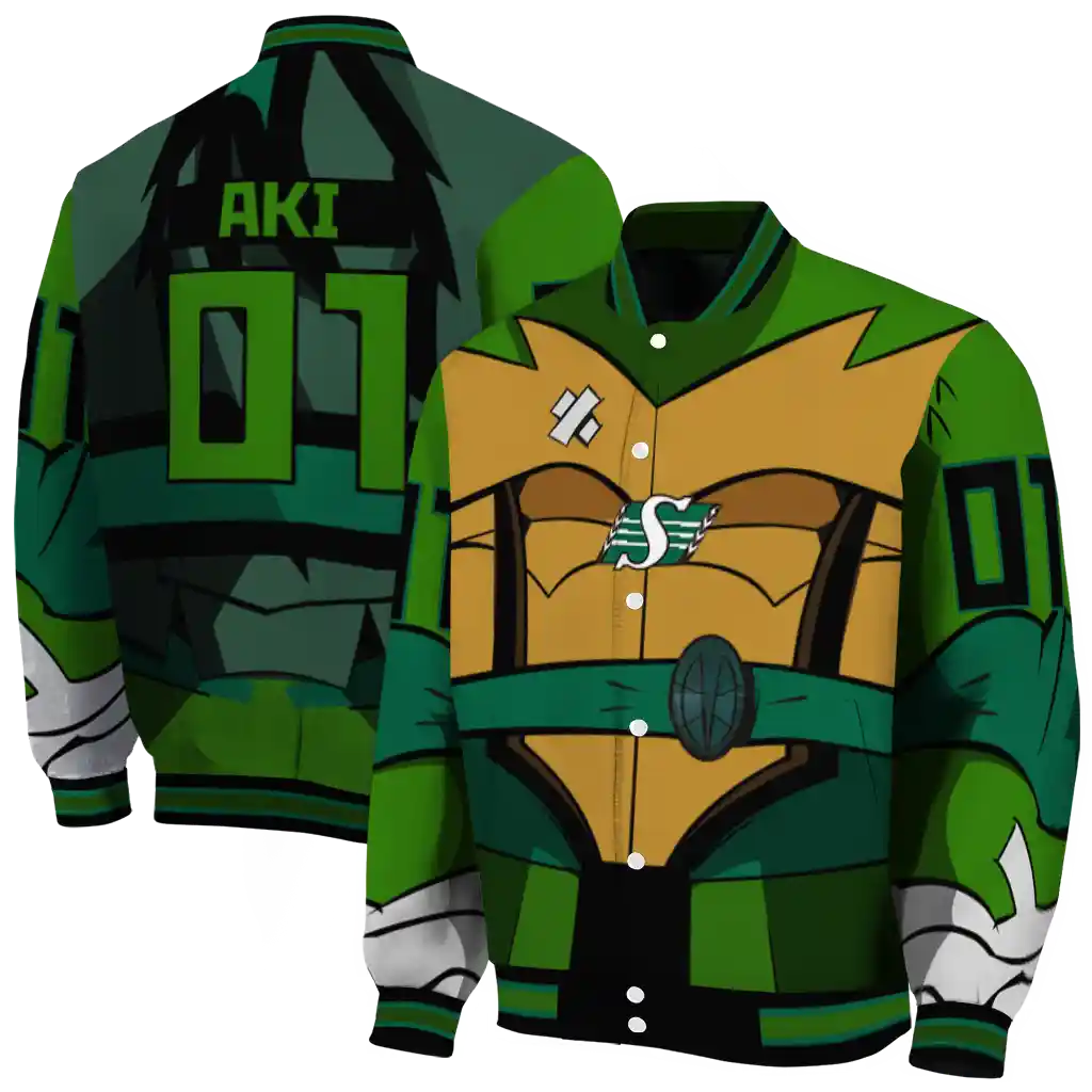 custom saskatchewan roughriders turtle armor varsity jacket fashion forward custom saskatchewan roughriders turtle armor varsity jacket fashion forward