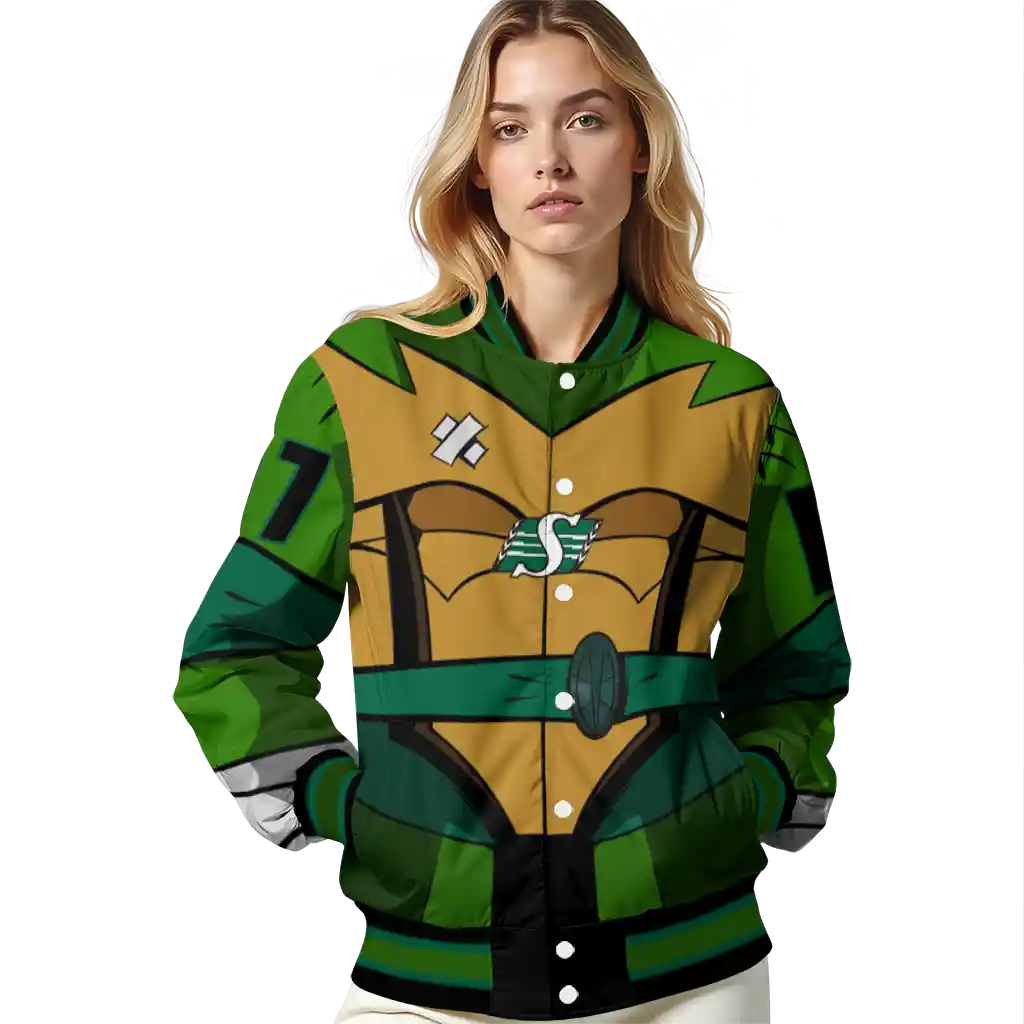 custom saskatchewan roughriders turtle armor varsity jacket latest model custom saskatchewan roughriders turtle armor varsity jacket latest model