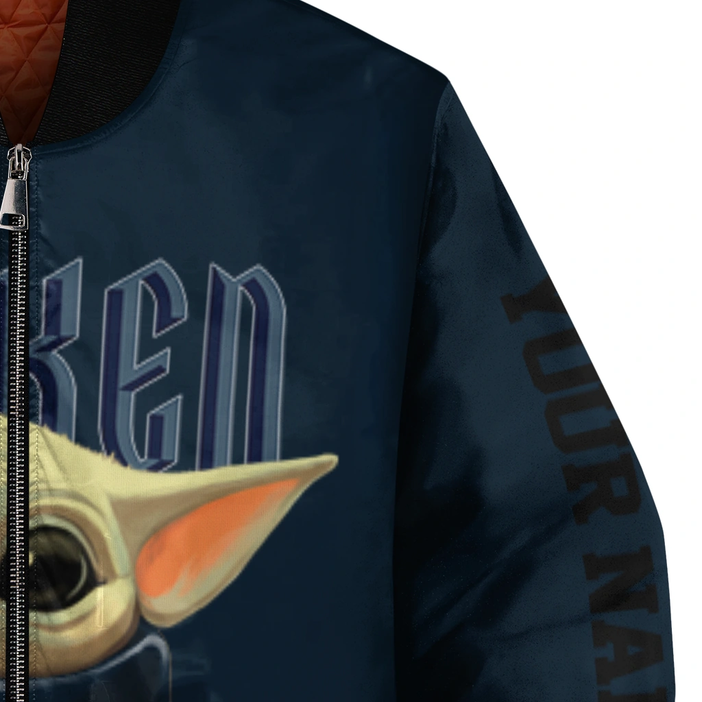 custom seattle kraken adorable yoda blue black bomber jacket premium grade custom seattle kraken adorable yoda blue black bomber jacket premium grade